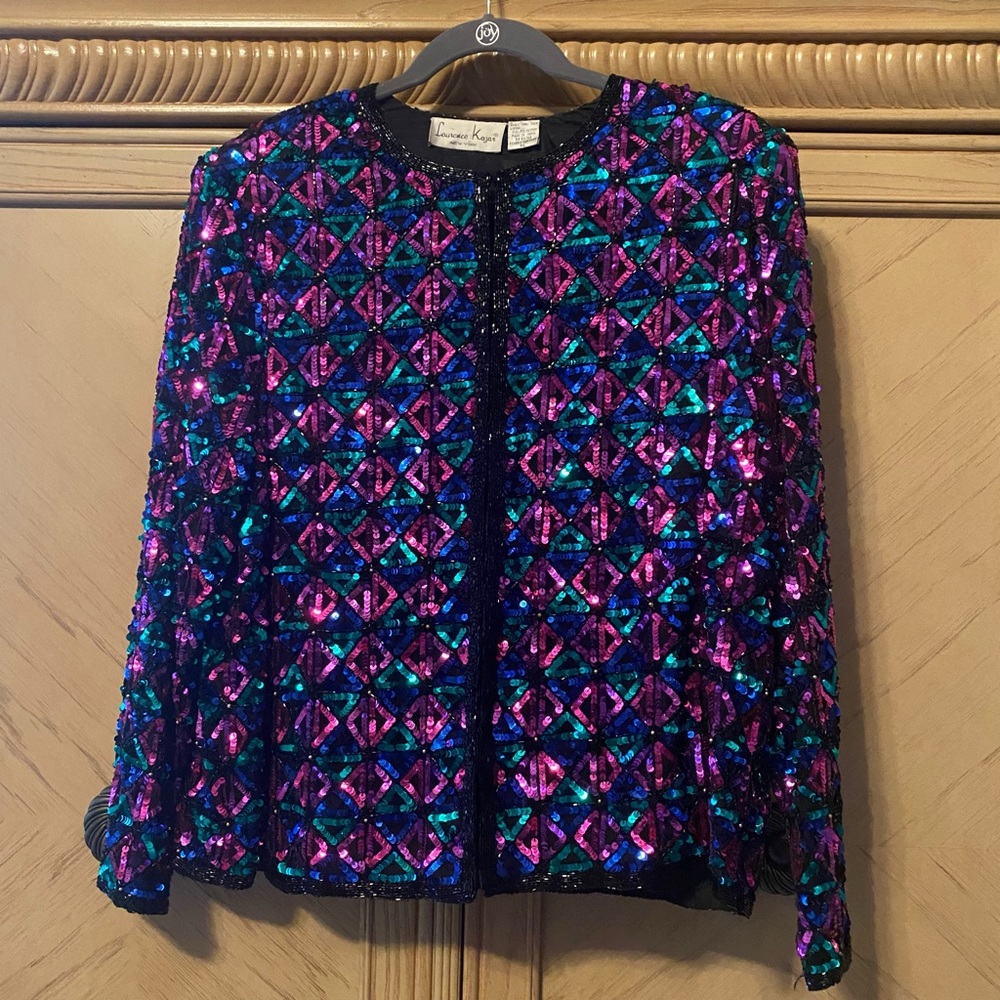 Laurence Kazar Sequin Top